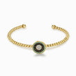 Load image into Gallery viewer, Round Illusion Evil Eye Gold Beaded Bracelet
