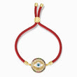 Load image into Gallery viewer, Round Multicolored Evil Eye Red String Bracelet
