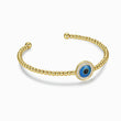 Load image into Gallery viewer, Round Shaped Blue Evil Eye Beaded Bangle
