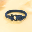 Load image into Gallery viewer, To My Grandson, I blue Will Always Be With You Nautical Bracelet on top of a yellow table

