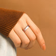 Load image into Gallery viewer, Always in My Heart Band Ring worn by a female model on her left hand
