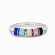 Load image into Gallery viewer, Enamel Anxiety Fidget silver  Ring  isolated in white background
