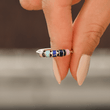 Load image into Gallery viewer, Enamel Anxiety Fidget Ring being scrutinized by a woman
