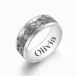 Load image into Gallery viewer, To My Granddaughter, I Will Always Be With You Personalized Wave Ring on a white background in a different angle
