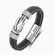 Load image into Gallery viewer, Mother and Daughter Forever Linked Together Braided Leather Bracelet isolated on a white background
