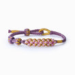 Load image into Gallery viewer, purple Cherry Knot Bracelet on white background

