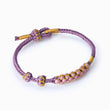 Load image into Gallery viewer, purple Cherry Knot Bracelet on white background
