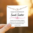 Load image into Gallery viewer, Thank You For Being My Soul Sister Heart Bracelet with a heartwarming message card
