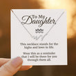 Load image into Gallery viewer, To My Daughter Highs and Lows Necklace with meaningful customize message card
