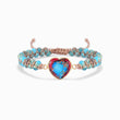 Load image into Gallery viewer, Blue To My Granddaughter Love You Forever Jasper Heart Bracelet on a white background
