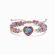 Load image into Gallery viewer, red To My Granddaughter Love You Forever Jasper Heart Bracelet on a white background
