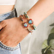 Load image into Gallery viewer, To My Granddaughter Love You Forever Jasper Heart Bracelets on a model&#39;s wrist
