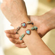 Load image into Gallery viewer, To My Granddaughter Love You Forever Jasper Heart Bracelet on a model&#39;s wrist
