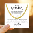 Load image into Gallery viewer, To My Husband, I Love You Link Chain Necklace with a simple message card
