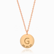 Load image into Gallery viewer, To My Mom Personalized Disc rose gold Necklace
