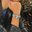 Load image into Gallery viewer, model wearing light blue To My Son Whale Tail Nautical Bracelet
