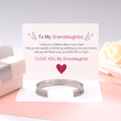 Load image into Gallery viewer, To My Granddaughter, I love you Bracelet on top of a SVANA Design message card
