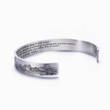 Load image into Gallery viewer, Meaningful message engraved in a bracelet with &quot;I love your&quot; silver plated bracelet in a white background

