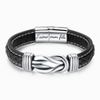 Load image into Gallery viewer, Bracelet en cuir tressé « Mère et fils à jamais liés »
