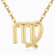 Load image into Gallery viewer, Virgo Zodiac Sign Pendant Necklace on a white background
