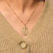 Load image into Gallery viewer, model wearing Pray Through It Dainty Virgin Mary Necklace
