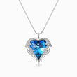Load image into Gallery viewer, angel wing memorial necklace on white background
