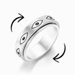Load image into Gallery viewer, To My Son Evil Eye Fidget Silver plated Ring 
