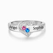 Load image into Gallery viewer, To My Mom Personalized Names and Birthstones Ring on a white background
