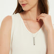 Load image into Gallery viewer, Be Calm - Mindful Breathing Necklace worn by a female model

