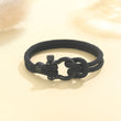 Load image into Gallery viewer, black To My Daughter, I Will Always Be With You Nautical Bracelet on a table
