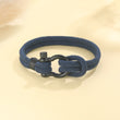 Load image into Gallery viewer, blue To My Daughter, I Will Always Be With You Nautical Bracelet on a table
