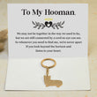 Load image into Gallery viewer, Personalized Pet Sketch Keychain on a white personalized message card
