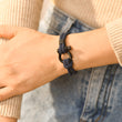 Load image into Gallery viewer, blue To My Daughter, I Will Always Be With You Nautical Bracelet worn by a model
