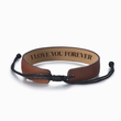 Load image into Gallery viewer, To My Son, Love You Forever Leather Bracelet on a white background
