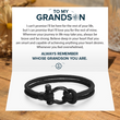 Load image into Gallery viewer, black Nautical Bracelet on printed message card
