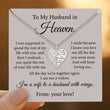 Load image into Gallery viewer, Wife To Husband With Wings Necklace with a SVANA Design message card
