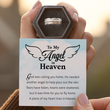 Load image into Gallery viewer, To My Angel in Heaven Personalized Plume Ring in a case on top of a note
