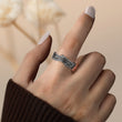 Load image into Gallery viewer, A model wearing Personalized Memorial Angel Wing Ring on her index finger
