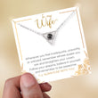 Load image into Gallery viewer, To My Wife, Triangle Projection Necklace on top of a dedication note
