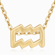 Load image into Gallery viewer, Aquarius Zodiac Sign Pendant Necklace on a white background
