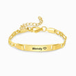 Load image into Gallery viewer, gold Personalized Baby Name Bracelet on white background
