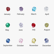 Load image into Gallery viewer, birthstones on a white background

