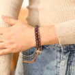 Load image into Gallery viewer, model wearing Daughter and Mother Forever Linked Together Crystal Stack Bracelet
