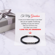 Load image into Gallery viewer, Gray Deluxe Packaging for Thin Leather Bracelet on a personalized message card
