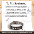 Load image into Gallery viewer, Personalized Spotify Bracelet on a message card
