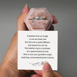 Load image into Gallery viewer, Adjustable Memorial Plume Ring in a hexagon box with a white personalized message card
