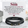 Load image into Gallery viewer, Double-Row Leather Bracelet on a message card
