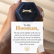 Load image into Gallery viewer, model holding hexagon ring box and card design with Gold Personalized Dog Bone Ring

