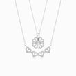 Load image into Gallery viewer, To My Best Friend Four-Leaf Lucky Heart Silver Necklace isolated on a white background
