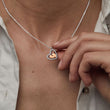 Load image into Gallery viewer, To My Mommy - Baby Feet Heart Pendant Necklace worn by a model

